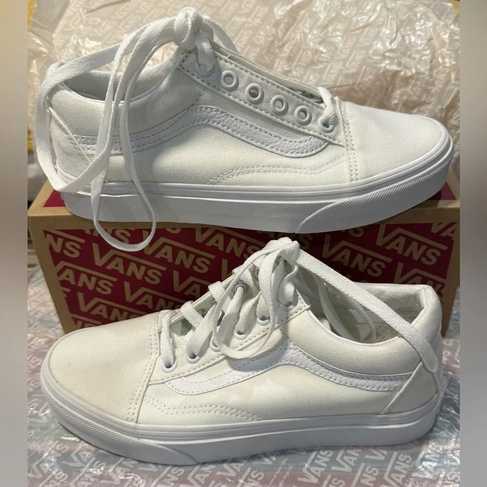 VANS / Old Skool True White, women’s-Men's / Sneakers /Size Women’s 5.5 Men’s4 - Picture 4 of 11